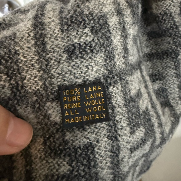 Fendi Gray Zucca Patterned Wool Scarf - Picture 3 of 5